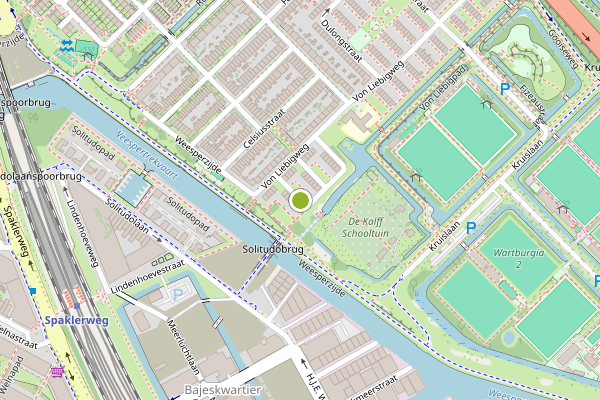 Ambulance-melding op Von Liebigweg, Amsterdam op 17 juni, kaart-overzicht