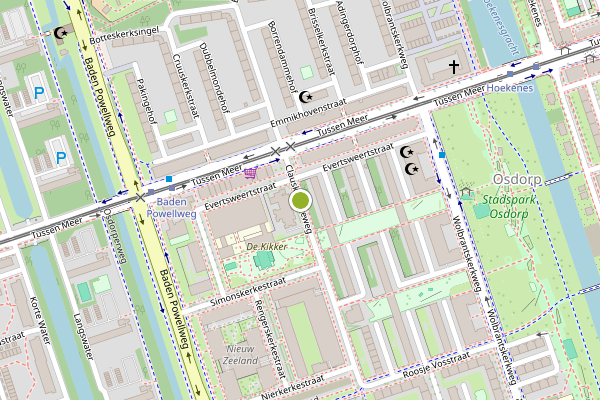 Ambulance-melding op Clauskindereweg, Amsterdam op 18 juni, kaart-overzicht