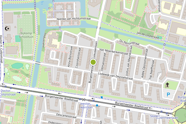 Ambulance-melding op Burgemeester Van Leeuwenlaan, Amsterdam op 18 juni, kaart-overzicht