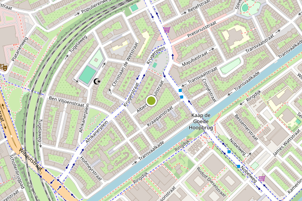 Ambulance-melding op Albert Luthulistraat, Amsterdam op 18 juni, kaart-overzicht