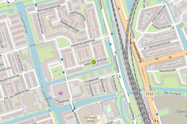Ambulance-melding op Abbenbroekstraat, Zaandam op 18 juni, kaart-overzicht