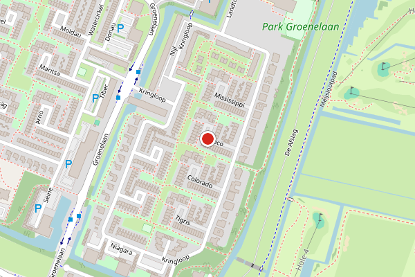 Brandweer-melding op Orinoco, Amstelveen op 4 mei, kaart-overzicht