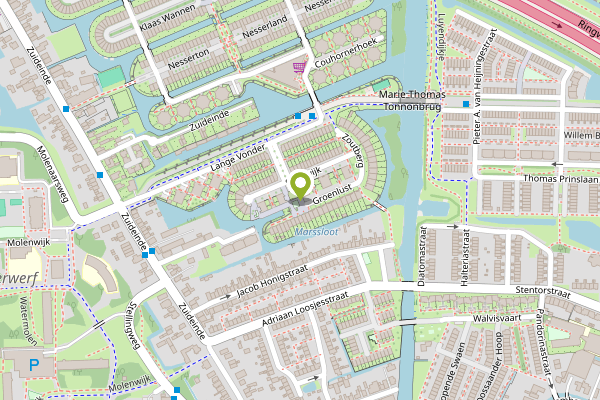 Ambulance-melding op Sandwijk, Amsterdam op 4 mei, kaart-overzicht