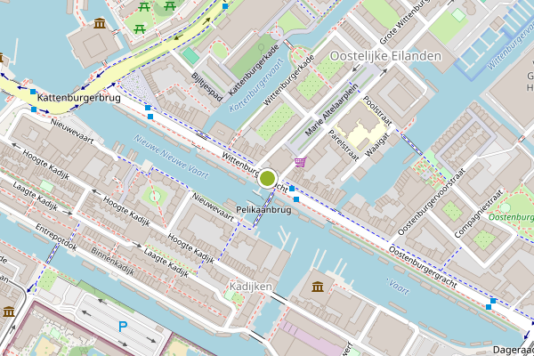 Ambulance-melding op Wittenburgergracht, Amsterdam op 4 mei, kaart-overzicht