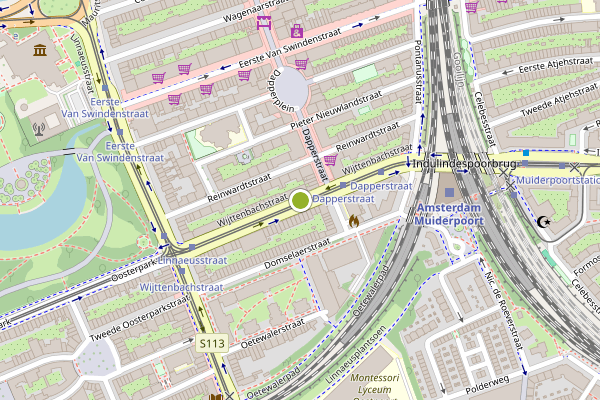 Ambulance-melding op Wijttenbachstraat, Amsterdam op 4 mei, kaart-overzicht