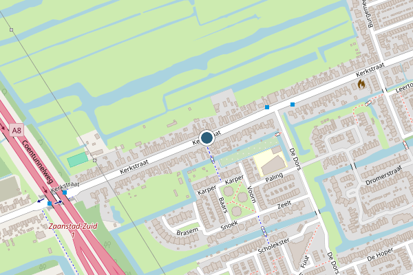 Politie-melding op Kerkstraat, Oostzaan op 18 juni, kaart-overzicht