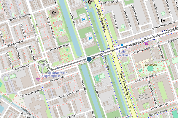 Politie-melding op Tussen Meer, Amsterdam op 19 juni, kaart-overzicht