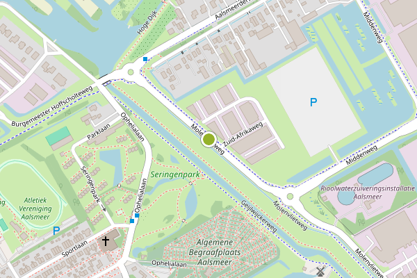 Ambulance-melding op Molenvlietweg, Aalsmeer op 18 juni, kaart-overzicht