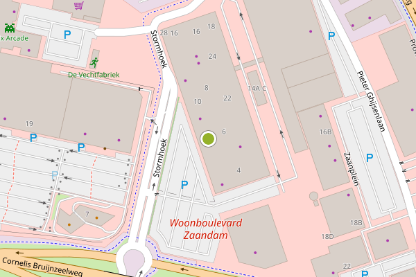 Ambulance-melding op Stormhoek, Zaandam op 19 juni, kaart-overzicht