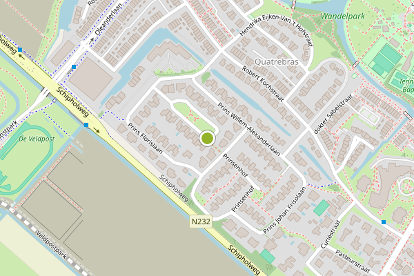 Ambulance-melding op Prins Pieter-Christiaanhof, Badhoevedorp op 19 juni, kaart-overzicht