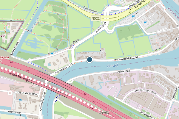 Politie-melding op Amsteldijk Zuid, Amstelveen op 19 juni, kaart-overzicht