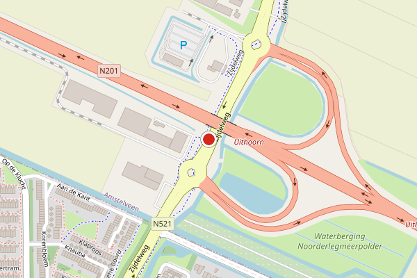 Brandweer-melding op Zijdelweg, Amstelveen op 19 juni, kaart-overzicht