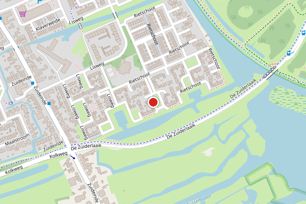Brandweer-melding op Rietschoot, Oostzaan op 20 juni, kaart-overzicht