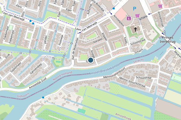 Politie-melding op Schans, Uithoorn op 5 mei, kaart-overzicht