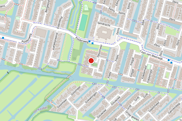 Brandweer-melding op Flevomeer, Uithoorn op 4 mei, kaart-overzicht
