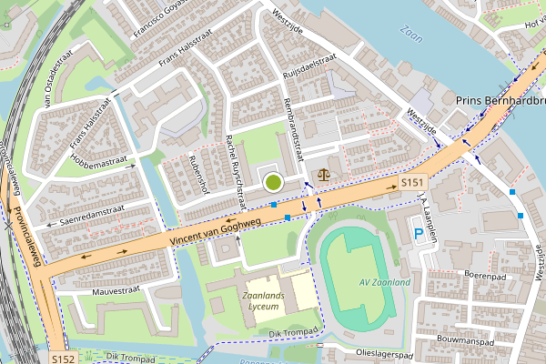 Ambulance-melding op Claude Monetstraat, Zaandam op 5 mei, kaart-overzicht