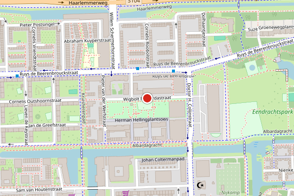Brandweer-melding op Wigbolt Ripperdastraat, Amsterdam op 20 juni, kaart-overzicht