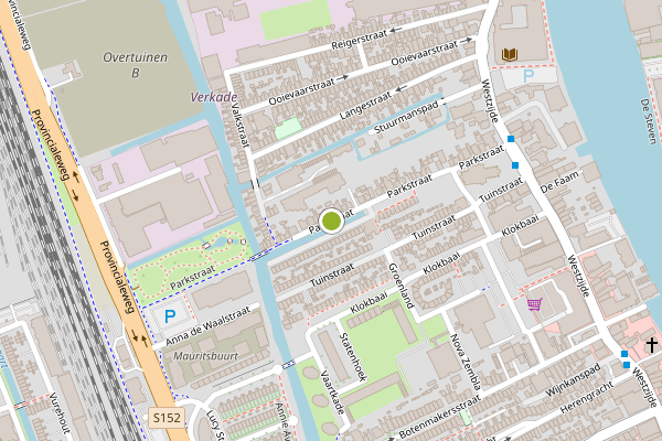 Ambulance-melding op Parkstraat, Zaandam op 4 mei, kaart-overzicht