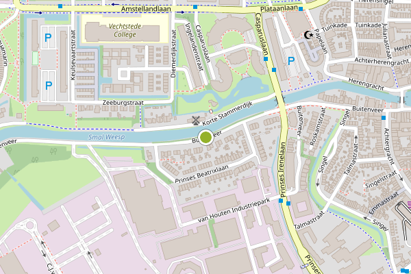 Ambulance-melding op Buitenveer, Weesp op 20 juni, kaart-overzicht
