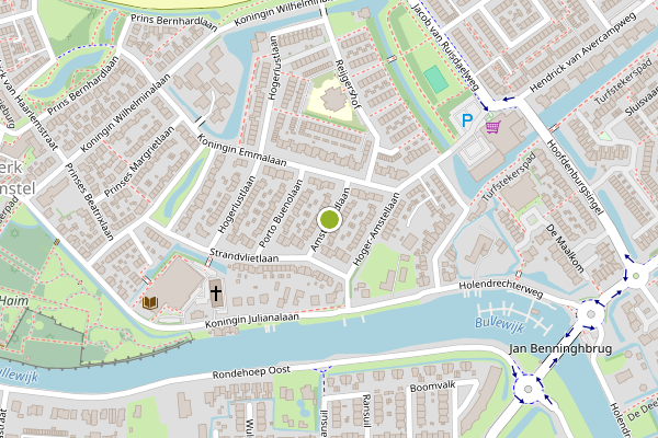 Ambulance-melding op Amstellandlaan, Ouderkerk aan de Amstel op 21 juni, kaart-overzicht