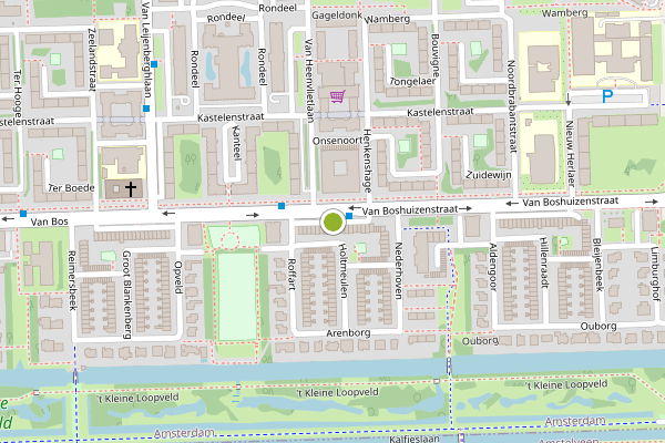 Ambulance-melding op Van Boshuizenstraat, Amsterdam op 21 juni, kaart-overzicht