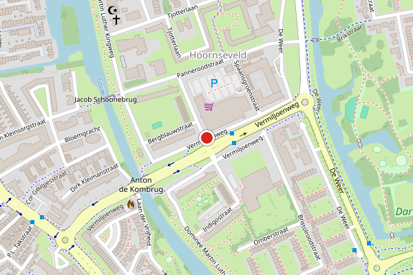 Brandweer-melding op Vermiljoenweg, Zaandam op 20 juni, kaart-overzicht