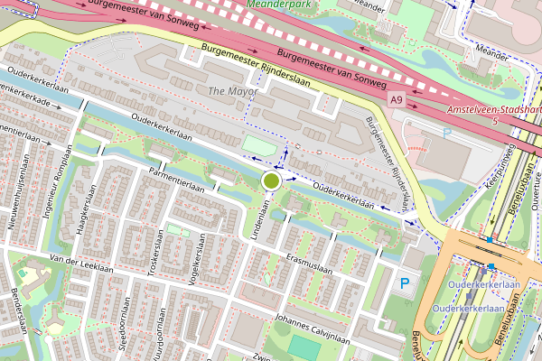 Ambulance-melding op Lindenlaan, Amstelveen op 5 mei, kaart-overzicht
