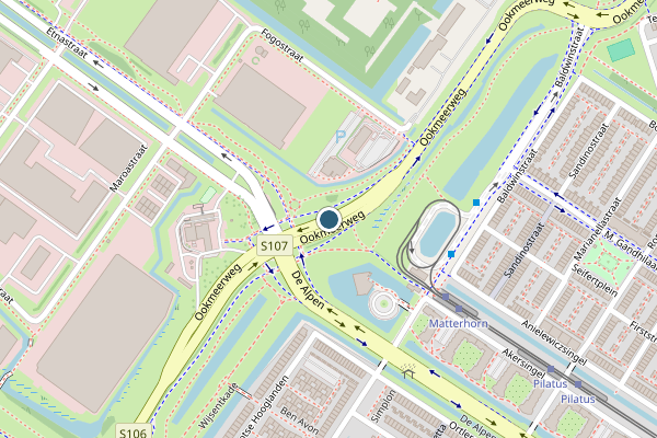 Politie-melding op Ookmeerweg, Amsterdam op 5 mei, kaart-overzicht
