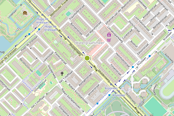 Ambulance-melding op Middenweg, Amsterdam op 21 juni, kaart-overzicht