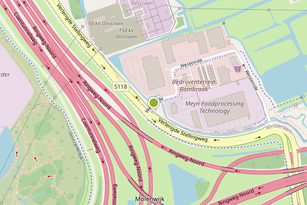 Ambulance-melding op Westeinde, Amsterdam op 5 mei, kaart-overzicht