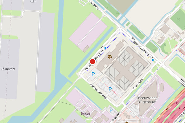 Brandweer-melding op Duizendbladweg, Badhoevedorp op 21 juni, kaart-overzicht