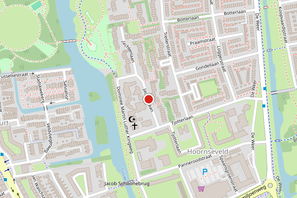 Brandweer-melding op Jachtenlaan, Zaandam op 21 juni, kaart-overzicht