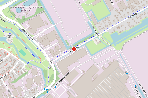 Brandweer-melding op Hornweg, Aalsmeer op 21 juni, kaart-overzicht