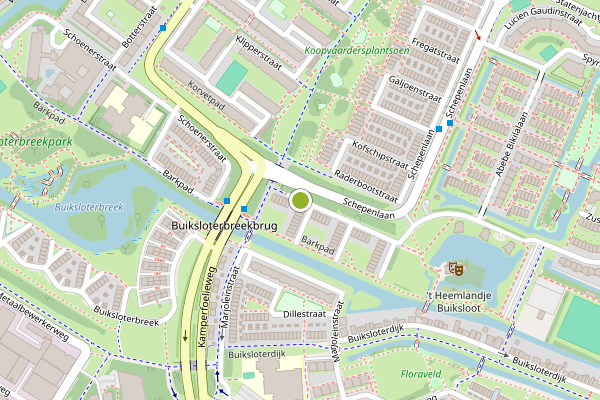 Ambulance-melding op Pinasstraat, Amsterdam op 21 juni, kaart-overzicht