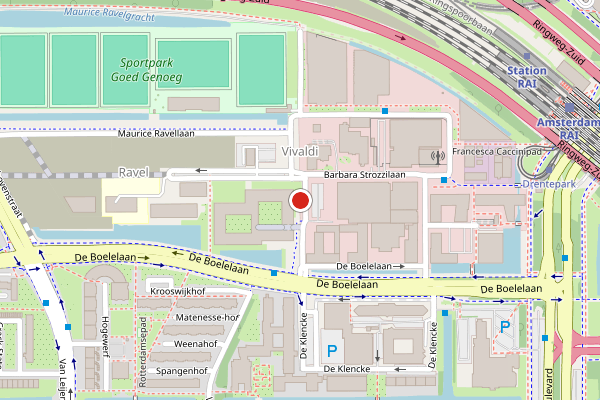 Brandweer-melding op Antonio Vivaldistraat, Amsterdam op 21 juni, kaart-overzicht