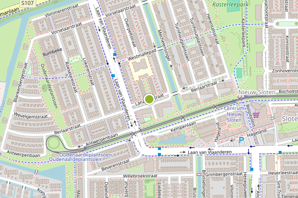 Ambulance-melding op Lanakenstraat, Amsterdam op 22 juni, kaart-overzicht