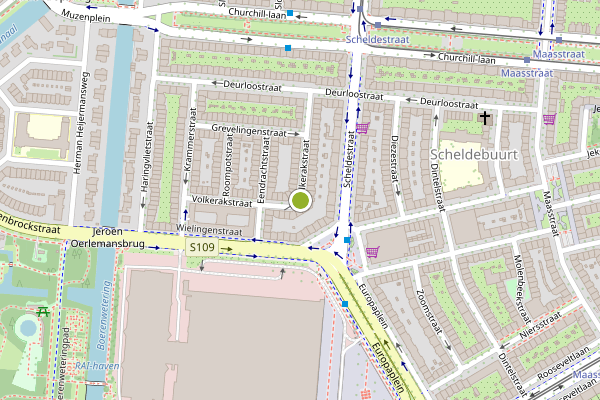 Ambulance-melding op Volkerakstraat, Amsterdam op 22 juni, kaart-overzicht