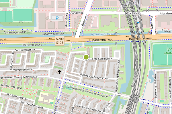 Ambulance-melding op Johannes Meewisstraat, Amsterdam op 22 juni, kaart-overzicht