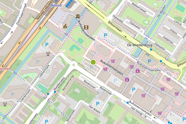 Ambulance-melding op Buikslotermeerplein, Amsterdam op 22 juni, kaart-overzicht