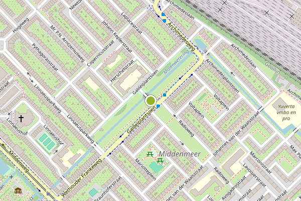 Ambulance-melding op Galileiplantsoen, Amsterdam op 22 juni, kaart-overzicht