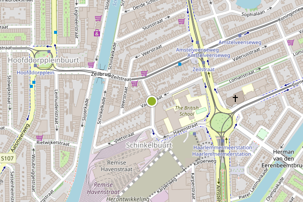 Ambulance-melding op Vaartstraat, Amsterdam op 22 juni, kaart-overzicht