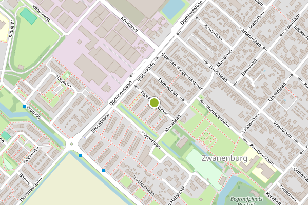 Ambulance-melding op Thorbeckestraat, Zwanenburg op 23 juni, kaart-overzicht