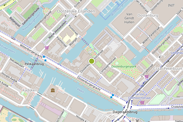 Ambulance-melding op Oostenburgervoorstraat, Amsterdam op 23 juni, kaart-overzicht