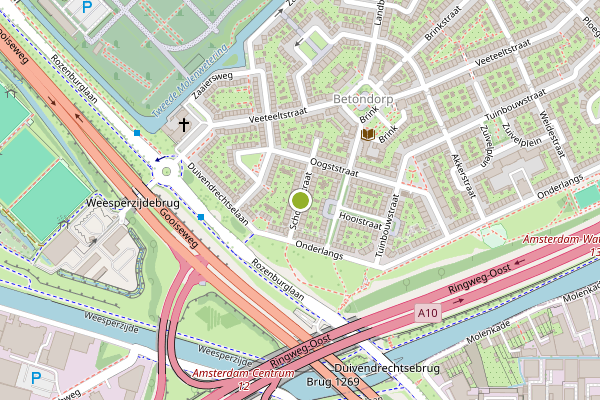 Ambulance-melding op Schovenstraat, Amsterdam op 23 juni, kaart-overzicht