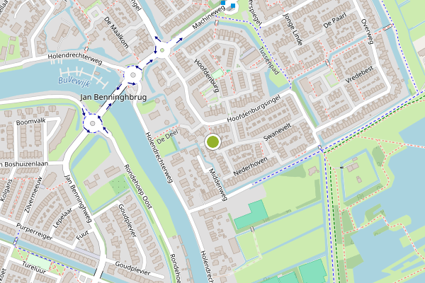 Ambulance-melding op Nederhoven, Ouderkerk aan de Amstel op 6 mei, kaart-overzicht