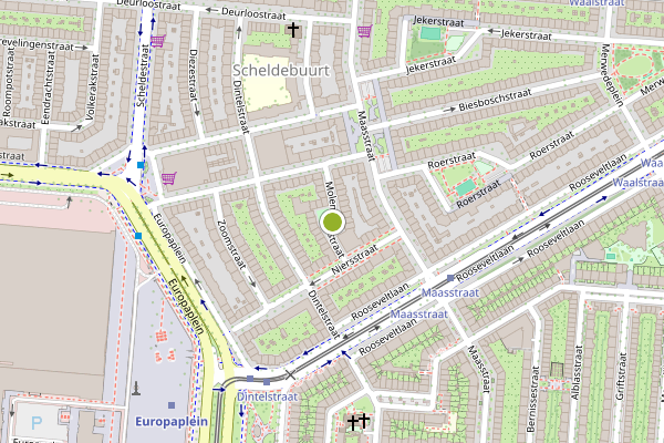 Ambulance-melding op Molenbeekstraat, Amsterdam op 23 juni, kaart-overzicht