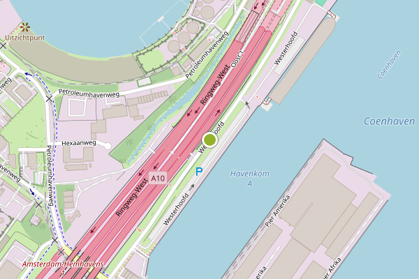 Ambulance-melding op Westerhoofd, Amsterdam op 23 juni, kaart-overzicht