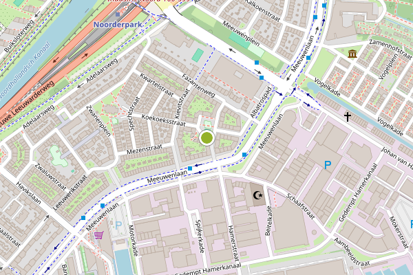 Ambulance-melding op Koekoeksplein, Amsterdam op 23 juni, kaart-overzicht