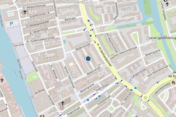 Politie-melding op Jan Heyndricksz Cardinaelstraat, Zaandam op 23 juni, kaart-overzicht
