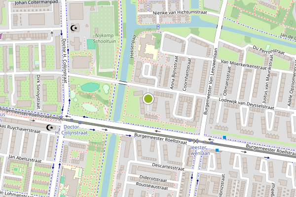 Ambulance-melding op Henric van Veldekehof, Amsterdam op 23 juni, kaart-overzicht